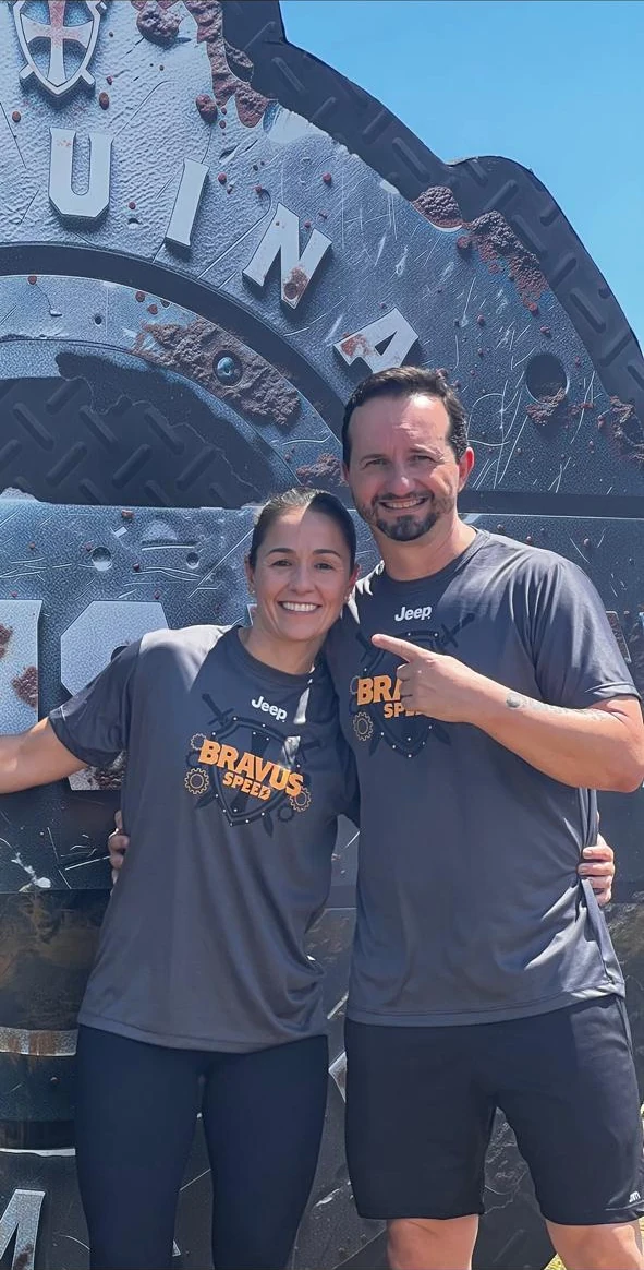 Ricardo e Paula numa prova de crossfit